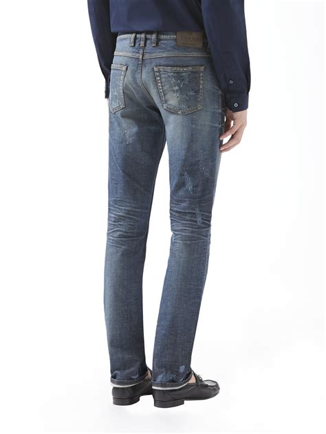 gucci jeans mens india|gucci men's skinny jeans.